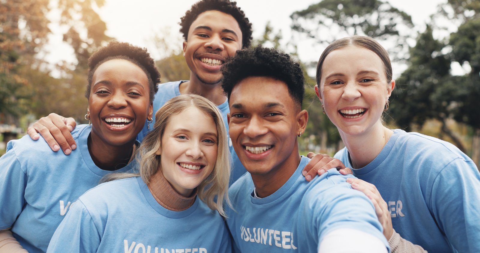 Community volunteers working together